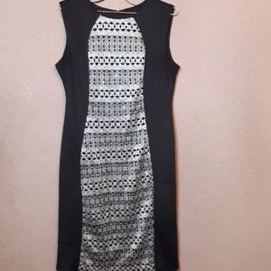 Sequin embroidered black dress